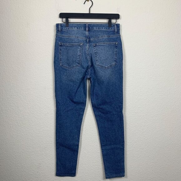 Reformation Cynthia High Rise Straight Leg Jeans Size 28 Blue 5-Button Fly - Picture 9 of 10